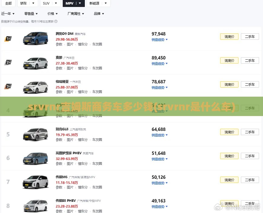 srvrnr吉姆斯商务车多少钱(srvrnr是什么车) srvrnr吉姆斯商务车多少钱(srvrnr是什么车)